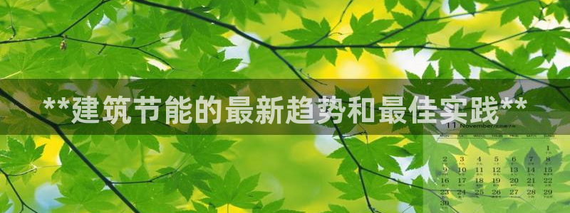 e尊国际官方网站：**建筑节能的最新趋势和最佳实践**