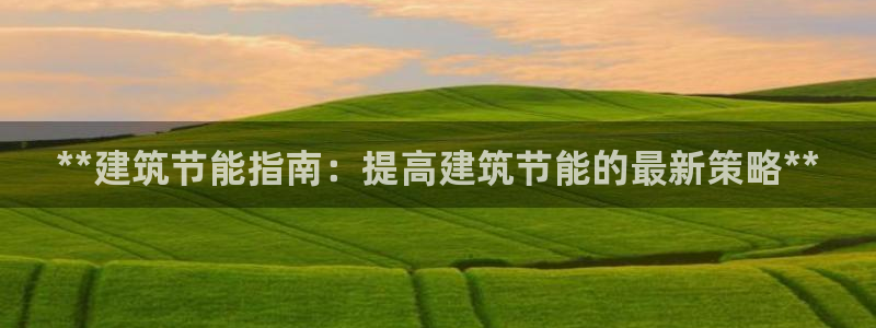 e尊国际是干什么的：**建筑节能指南：提高建筑节能的最新策略**