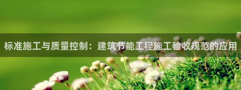 e尊国际官方网站：标准施工与质量控制：建筑节能工程施工验收规范的应用