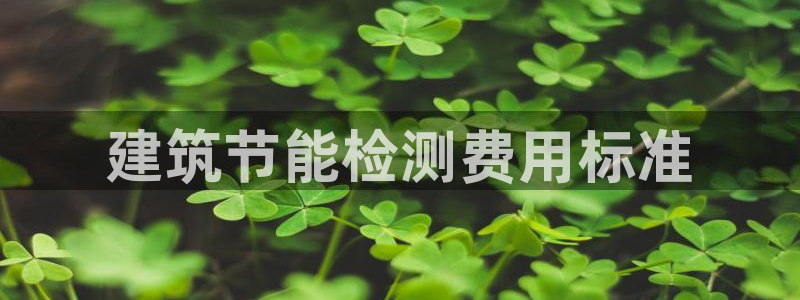 e尊国际-可可计划：建筑节能检测费用标准