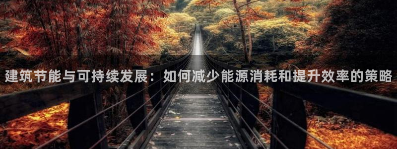 e尊国际平台：建筑节能与可持续发展：如何减少能源消耗和提升效率的策略