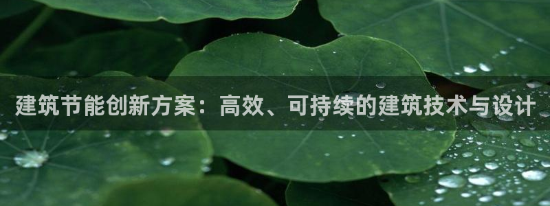 尊亿娱乐国际官网：建筑节能创新方案：高效、可持续的建筑技术与设计